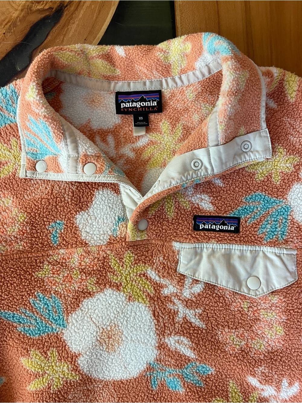 Patagonia Synchilla Snap-T Fleece Pullover Limited Print Flower Power XS - Picture 4 of 6